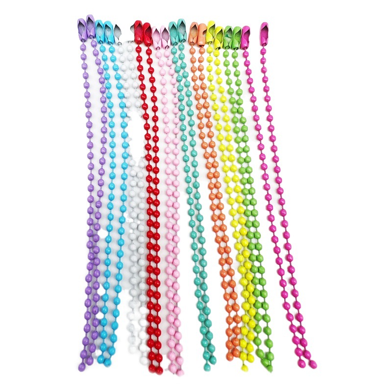 Cadena de cuentas al por mayor accesorios de joyería de bricolaje cadena de cuentas de color pintura colgante de cadena de cuentas de onda de hierro accesorios colgantes de Guka en stock