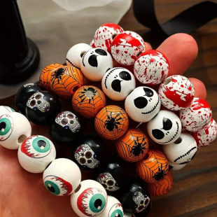 Cross-Border Popular Bracelet Halloween Skull Devil's Eye Pumpkin Ghost Face Men and Women European and American Creative Halloween Bracelets