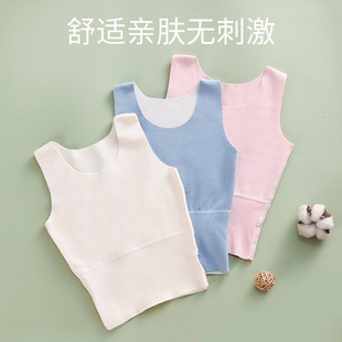 2025 New Baby Thermal Vest Autumn and Winter Male and Female Baby Belly Protection German Velvet Boneless Close-Fitting Thermal Vest