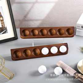 木制高尔夫球收纳架家居客厅桌面装饰摆件收纳架高尔夫球展示架