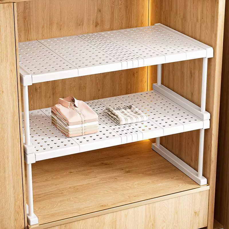 Xingyou Wardrobe Partition Shelf System, Expandable Interlocking Layer Cabinet for Flexible Storage