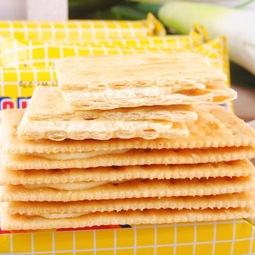 Sunflower Brand Sunflower Cheese-filled Cookies 270g, Salty Soda Crackers, Leisure Breakfast Snack