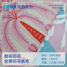 12安16安全棉印花帆布 植物字母几何卡通动物数码印花帆布面料