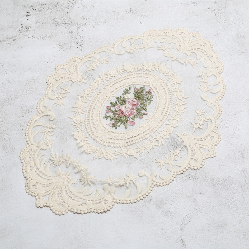 미색 베이지 자수실—0x0cm