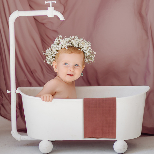 Solid color Muslin bamboo cotton gauze saliva towel baby small square towel baby hand towel newborn bath towel 60cm