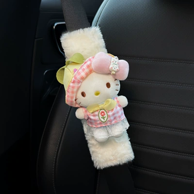 Couple Set for Women, Seat belt shoulder pad - first-bud-letter-kitty