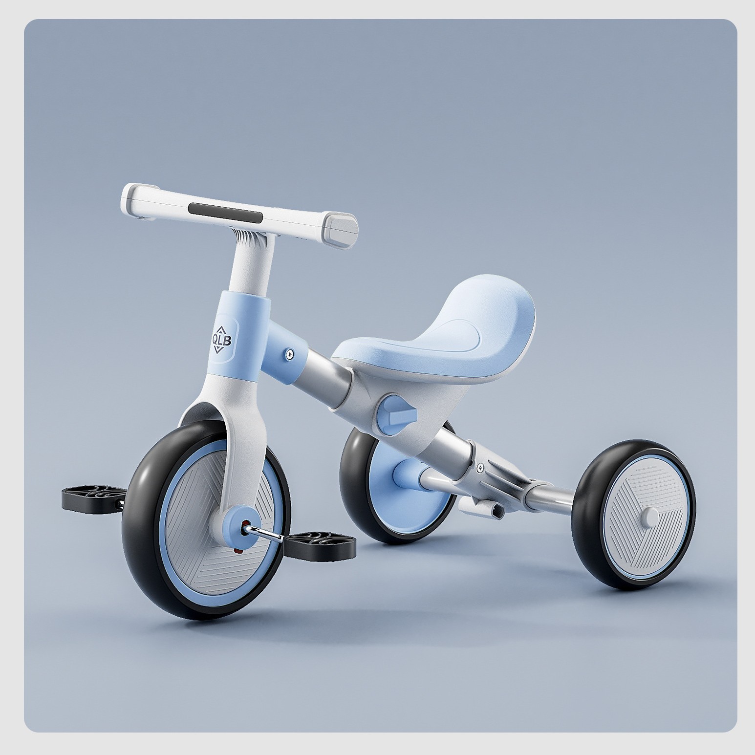 Triciclo Infantil a Pedales para Niños de 1-3 Años de Metal Pedalear para Interior y Exterior