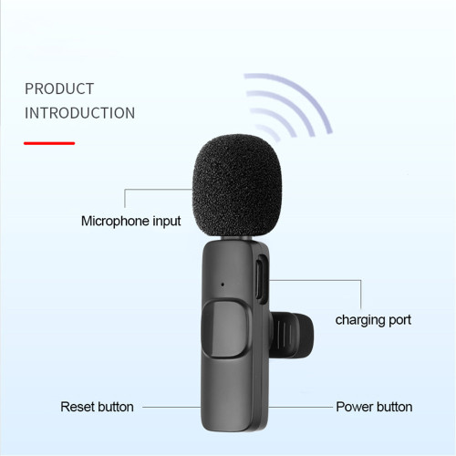 New K9 Wireless Lapel Microphone for Dual Live Streaming