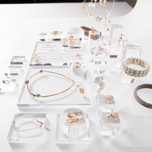 创意透明亚克力首饰展示架耳环项链陈列饰品珠宝收纳组合拍照摆件