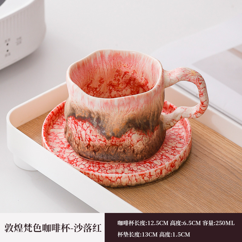 Horno transfronterizo de exportación de tazas de café de cerámica fuente de tazas de cola tazas de marca de tazas de restaurantes retro estadounidenses tazas de agua de alojamiento lotes