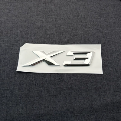 Silver Bright Black Replacement, Car logo - x3-silver-replacement