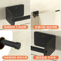 免打孔廚房紙巾架保鮮膜抹布收納掛架家用浴室懸掛捲紙器不鏽鋼架