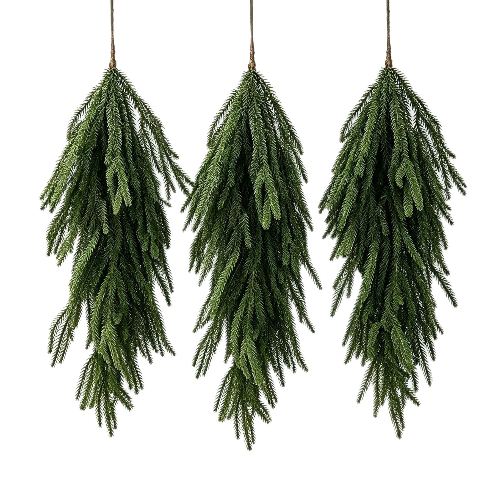 Guirnalda Colgante de Pino Norfolk Artificial de PE para Decoración Navideña