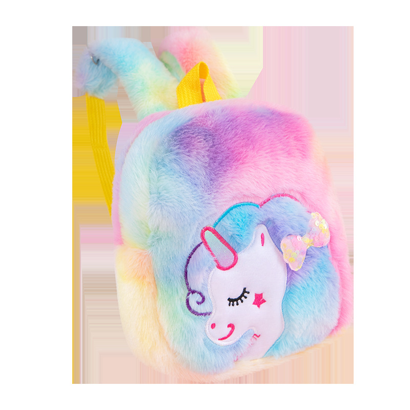 Nuevo bolso de peluche para niños mochila de jardín de infantes caricatura lindo mochila de hombro de comercio exterior moda muñeca bolso