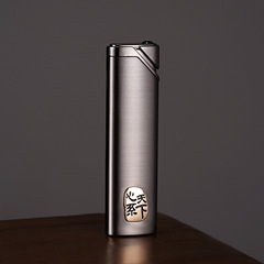 XF4208贴章长条创意充气点烟器轻巧便携金属防风直冲打火机
