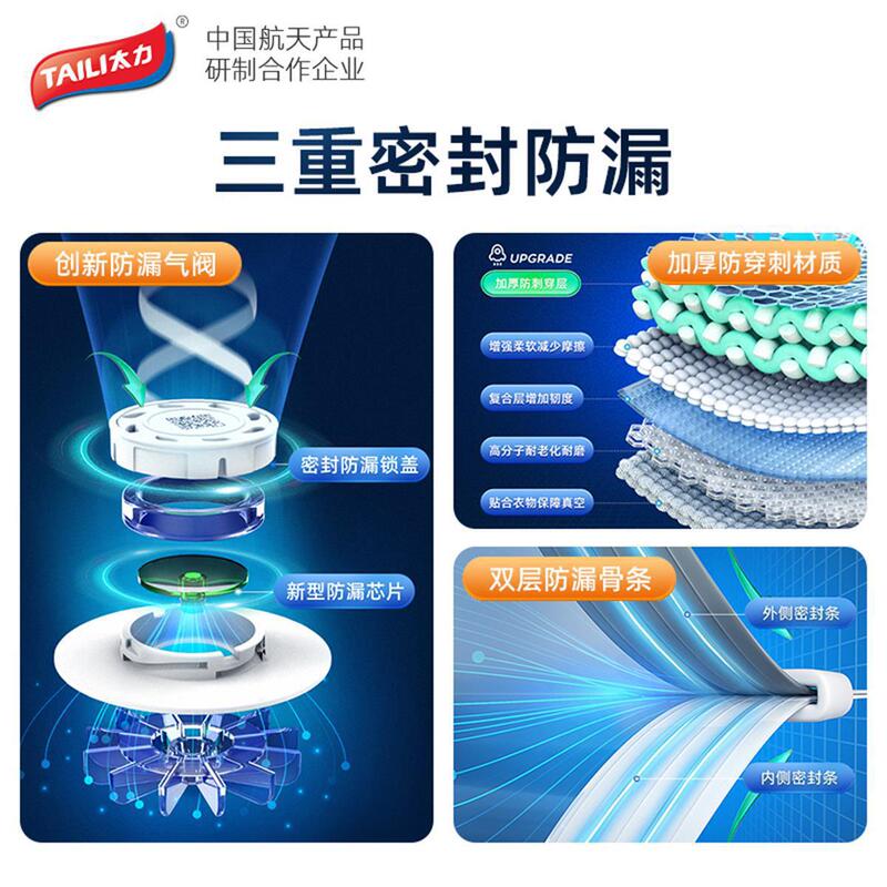 Taili 無空気圧縮袋綿キルト特別な衣類整理家庭用ダウン衣類収納袋|undefined