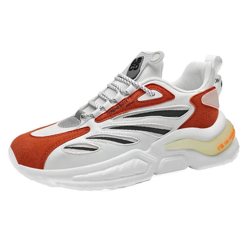 Men's Breathable Korean-style Mesh Fashion Dad Sneakers, Versatile Low-top Casual Running Shoes For Men,_vogvips.com