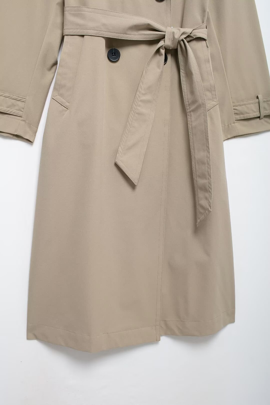 Dameskleding 2024 herfst en winter nieuwe stijl temperament met riem, MIDI windjack_voghion.com