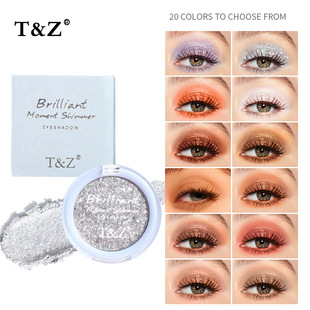 Monochrome eyeshadow plate wholesale sequins genuine goods flash European and American broken high-gloss powder shiny crystal facial luminous oil without logo