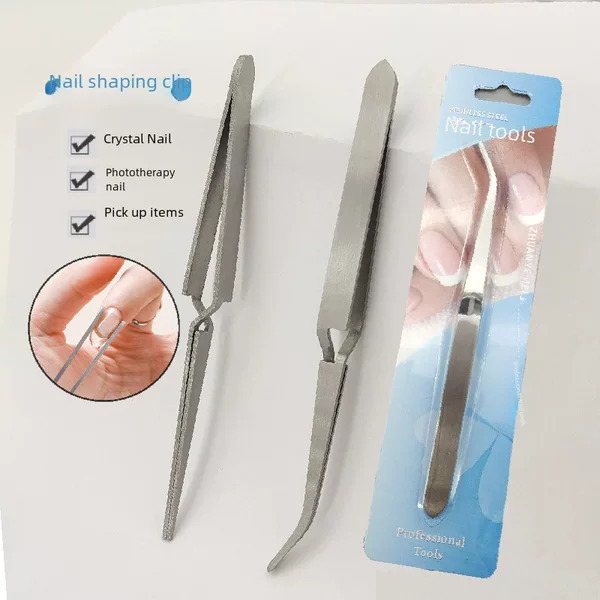 Multifunctional Nail Shaping Clip, Nail Construction Clip, Extension Shaping Clip, Nail Piece Shaping Pliers, X-Shaped Tweezers Tool