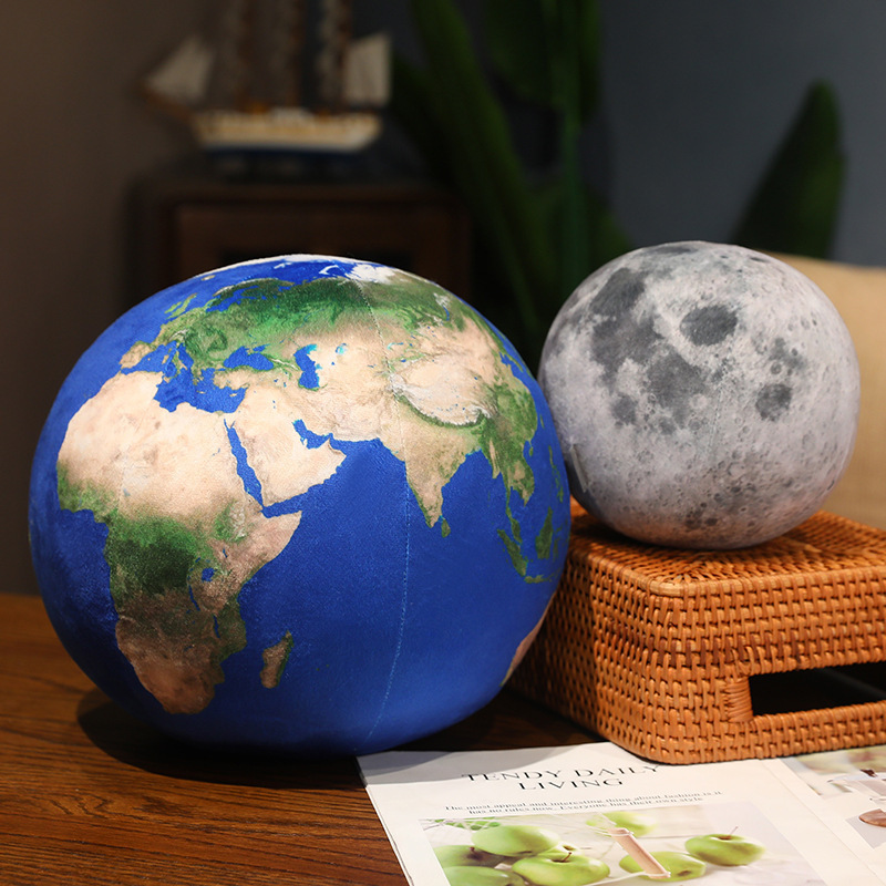 Nuevo sistema solar creativo ciencia popular planeta luna almohada tierra luna martian simulación de juguetes de peluche planeta