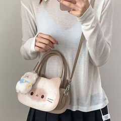 かわいいと優しいトースト子猫ミルクバックパック 2025 夏の新しい漫画トートバッグクリエイティブバッグ女性のバッグ