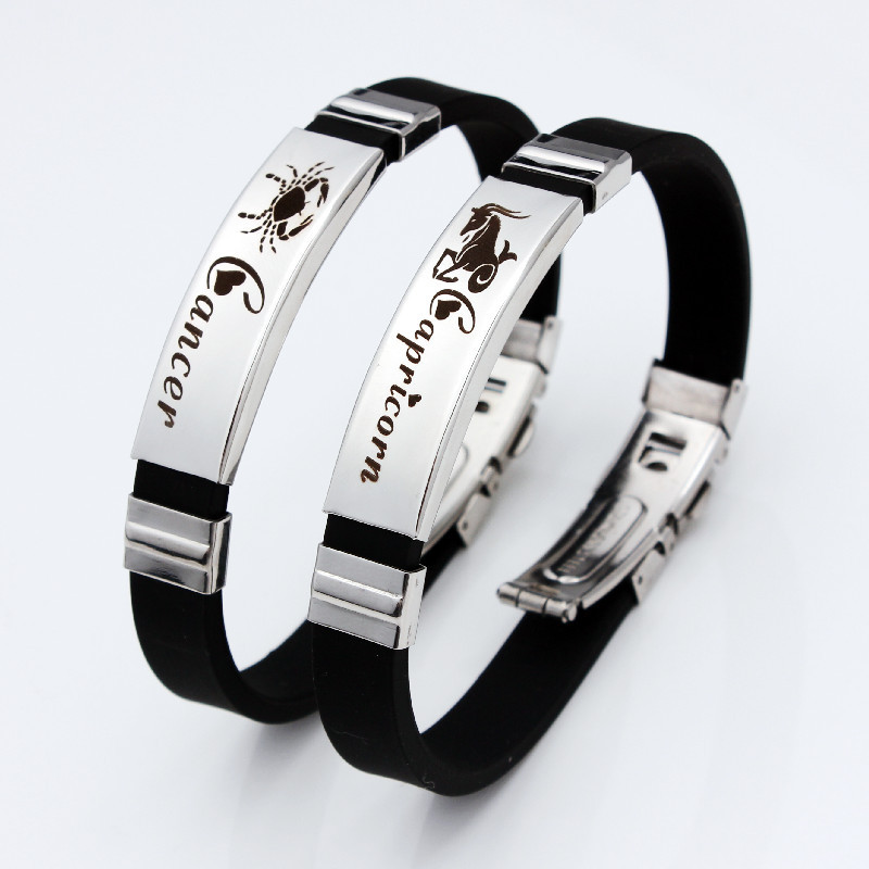 Twelve constellation bracelet couple Bracelet Men's student bracelet Japanese and Korean style trendy boys and girls bracelet jewelry personality