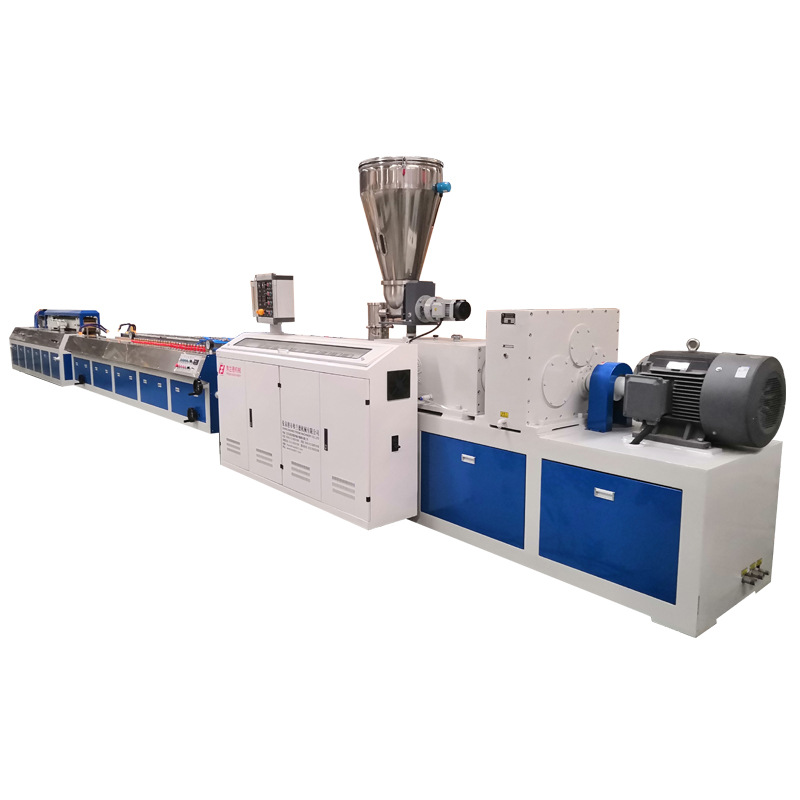 PVC花园护栏立柱生产线 塑料型材挤押设备