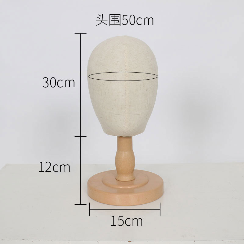 Maniquí de Cabeza para Sombreros y Pelucas de Plástico y Lino para Escaparate