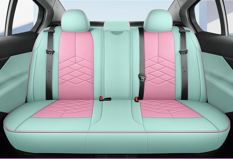 Full Coverage Leather Car Seat Covers for 26 Models, All-Season Seat Covers with Original Car Texture