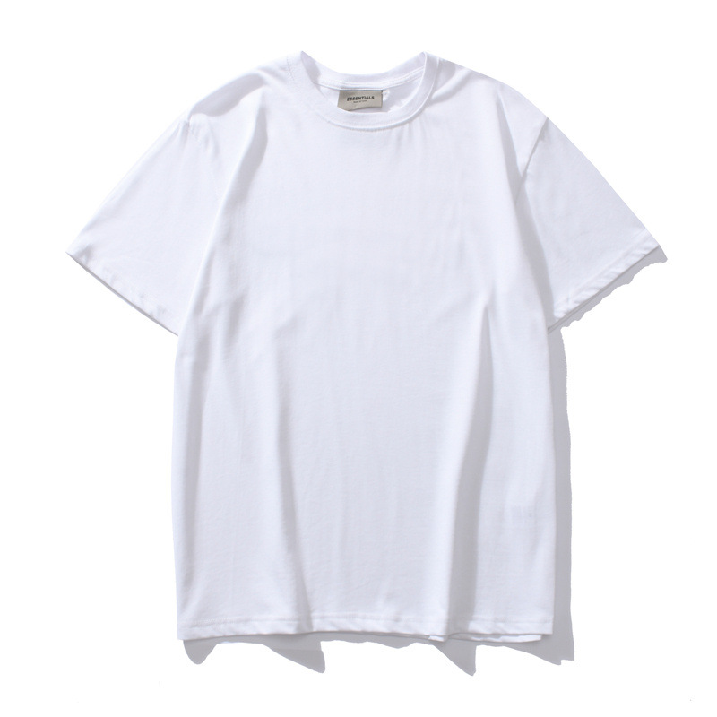 Essentials American High Street moda verano pareja ins espalda de silicona tridimensional carta de manga corta Camiseta de moda NIEBLA