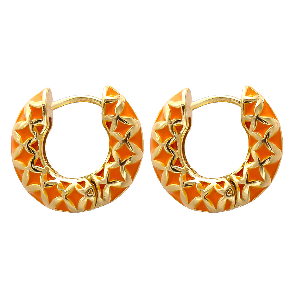 Aretes Simples De Metal En Forma De C display picture 10