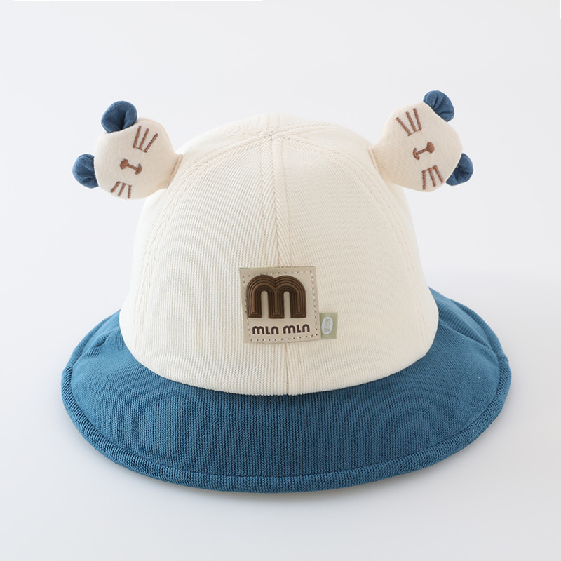 Sombreros para bebés primavera y otoño orejas super lindas para niños pescadores para niños niñas para bebés delgados sombreros de caña de otoño