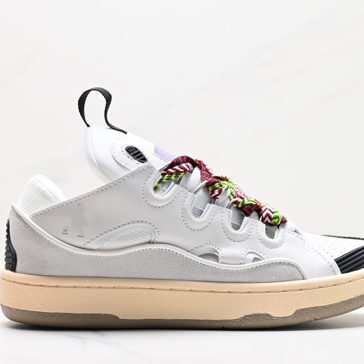 Putian Men's and Women's Leather Splicing Lace-Up Sports Casual Shoes Retro Casual Fashion Sneakers Cross-Border New Dad Shoes