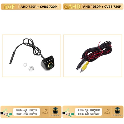 Android System Car Reversing Image | Vehicle camera - ahd720pcvbs-three-control-fisheye-wide-angle-metal-korean-style-screw-rod-gold-lens-fisheye-wide-angle