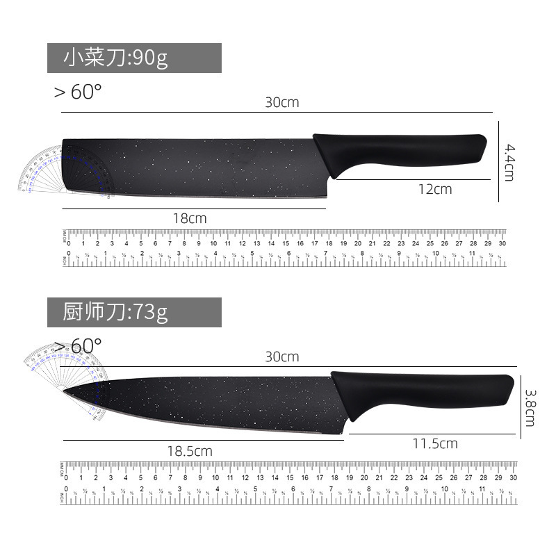 Fabricantes transfronterizos de utensilios de cocina de acero inoxidable color sólido conjunto de utensilios de cocina conjunto de cuchillos