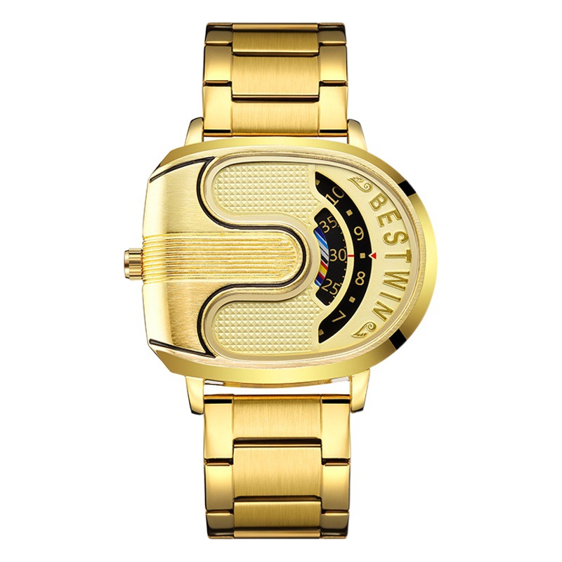 Comercio exterior transfronterizo al por mayor reloj de los hombres de moda médico Tong BESTWIN oro en forma de U reloj de los hombres de moda al por mayor