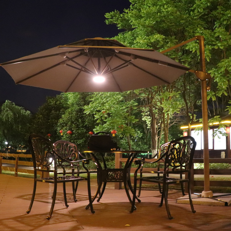罗马伞户外遮阳伞配件带灯LED摇控灯休闲伞150KG伞座|ms