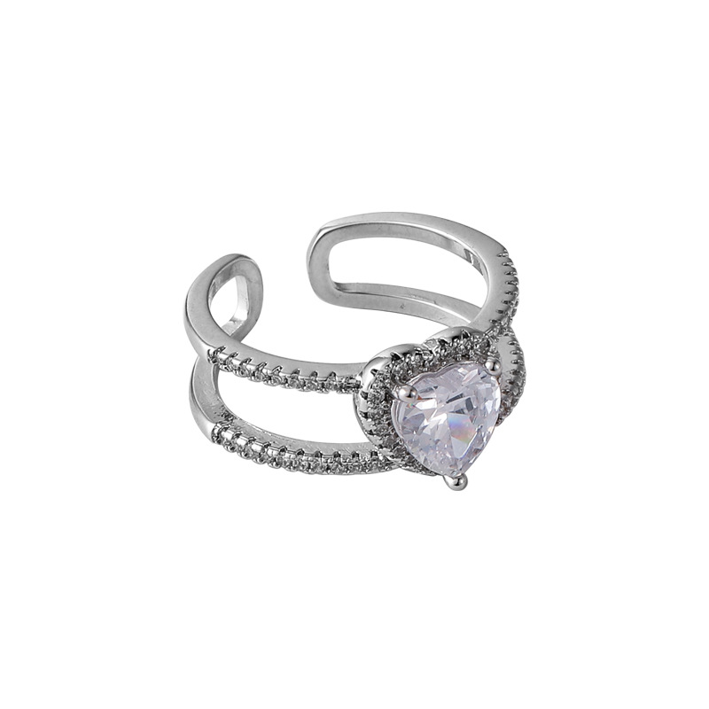 Fashion Crystal Love Ring display picture 8