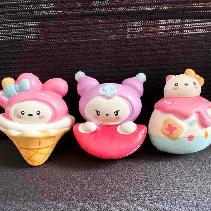 Плюшeвый мешок-игрушка в стиле Санрио — медленно восстанавливающиеся squishy-фигурки и слизь, 6–10 см