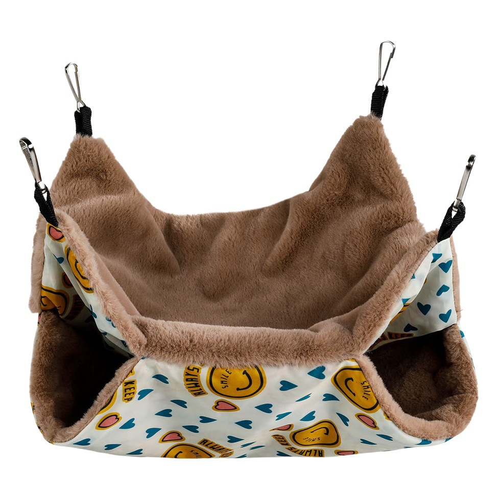 Transfronterizo popular pequeña mascota hamaca ardilla miel bolsa saco de dormir hámster colgando de doble capa caliente nido mascota hamaca