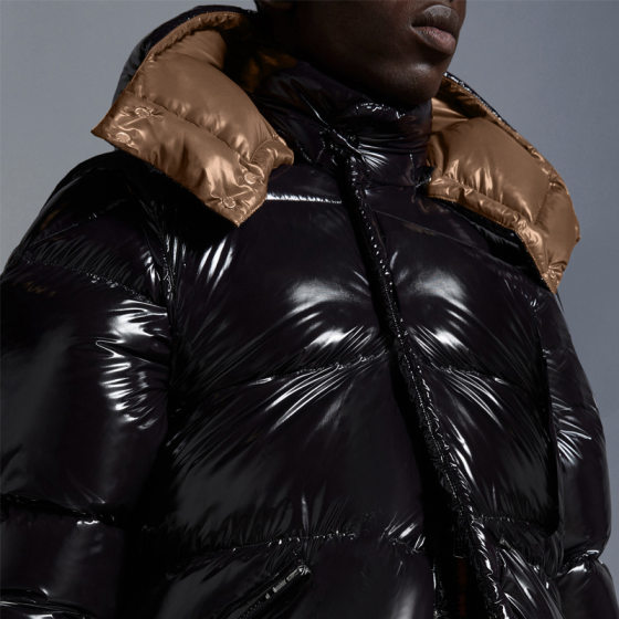 Black Cafe White Duck Down Super Thick High Fluffy Five-grid Capsule Down Jacket Men's 2024 New Winter Couple Coat Trendy