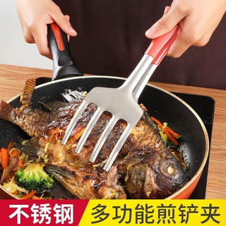煎鱼铲夹加长翻鱼铲煎牛排夹厨房烤肉煎铲夹子二合一煎蛋锅铲神器