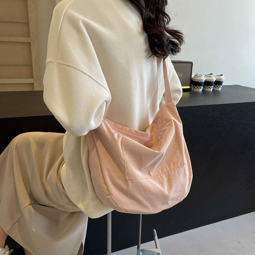 Bags for women new style single shoulder crossbody dumpling bag large capacity tote women's bag solid color Ruiying versatile nylon bag trendy