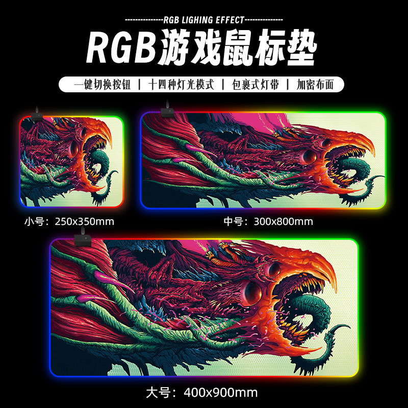 Alfombrilla de Ratón RGB – Mouse Pad Gamer con Memoria de Apagado