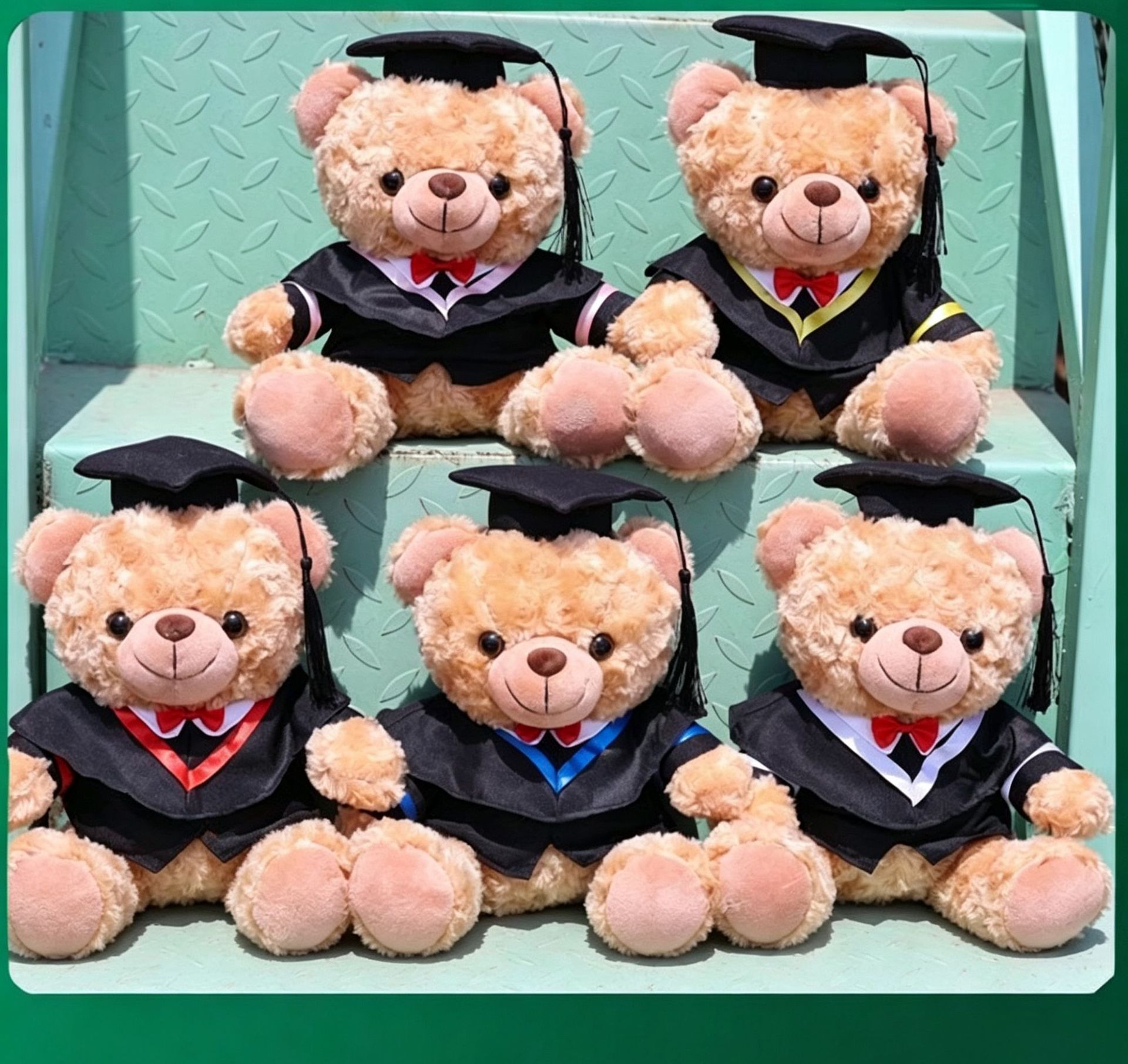 Graduation Doctor Bear Puppy se puede imprimir logotipo maestro de licenciatura Teddy Bear muñeca regalo de graduación