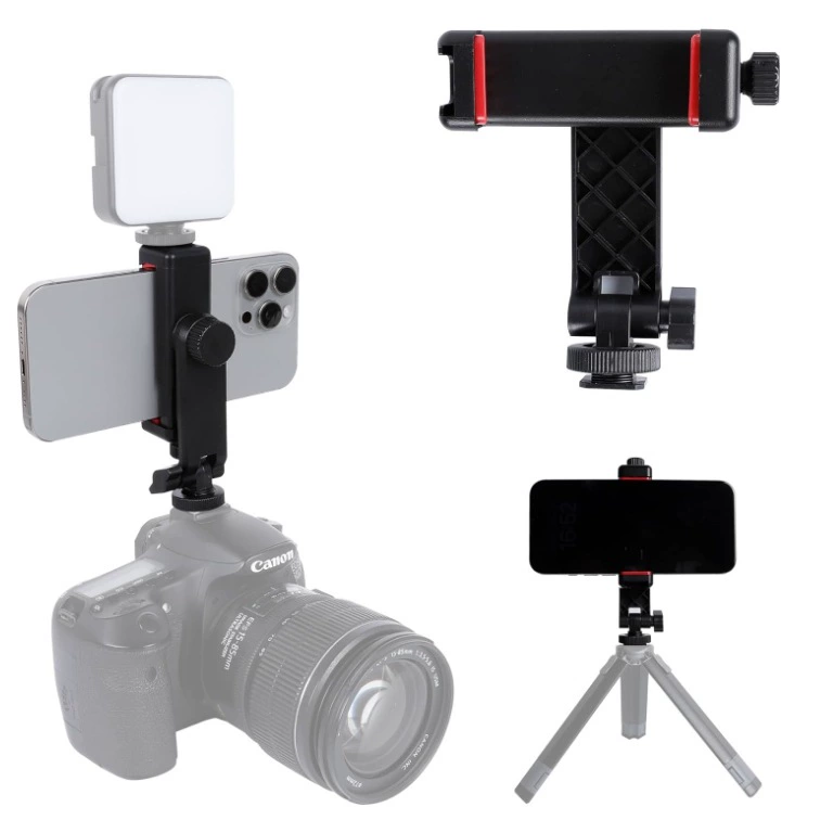 Производитель горизонтальный и вертикальный адаптер для крепления телефона с горячим башмаком, отверстие для винта 1/ 4inch совместимо со штативом, новый