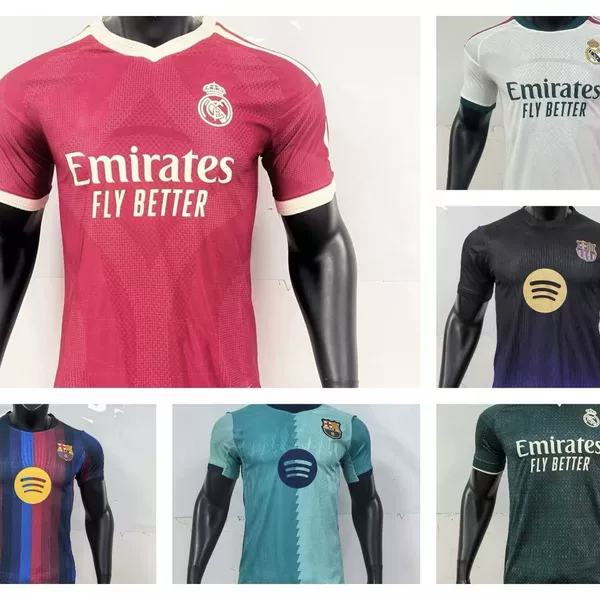 Player Version 2627 Real Madrid Home and Away, Barcelona Home and Away Breathable Quick-Dry Short-Sleeve Football Jersey Cross-Border Jersey