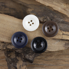 Deep blue and white casual suit jacket trench coat with resin buttons, black and coffee-colored Japanese-style sweater buttons