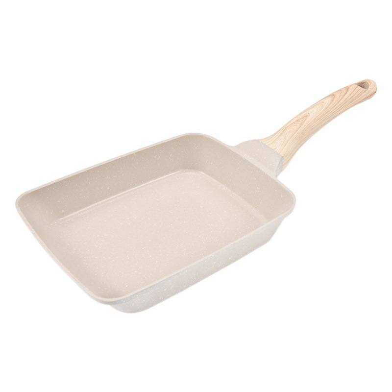 Shuaidebao cuadrado de estilo japonés Jade maifan piedra mini sartén antiadherente filete sartén desayuno en casa tortilla artefacto